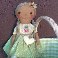 Девочка с сердцем примитивная куколка ручной работы ростик 26 см