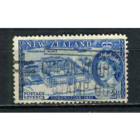 Новая Зеландия - 1953 - Королева Елизавета II и архитектура 2Р - [Mi.322] - 1 марка. Гашеная.  (LOT EW24)-T10P14