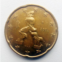 Италия 20 евроцентов 2002
