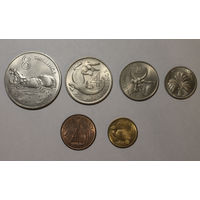 Гамбия Британская 1966 г, лот из 6 монет