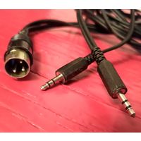 Аудио кабель 3.5 мм jack - 3 пин din. 210 см. Шнур, провод для светомузыки, цветомузыки