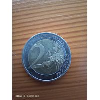 Эстония 2 евро, 2012 10 лет евро наличными  -104