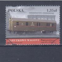 [422] Польша 2007. Железная дорога.Вагон. Гашеная марка.