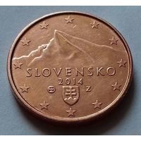 2 евроцента, Словакия 2014 г., AU