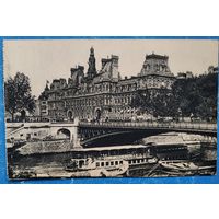 Старинная импортная открытка. Вид Парижа. Чистая.