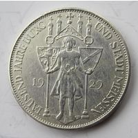 Германия 3 марки 1929 Мейсен,  серебро    .30-361