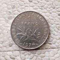 1 франк 1974 года Франция. Пятая Республика.