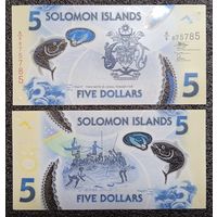 5 долларов Соломоновы Острова обр. 2019 г. UNC (полимер)
