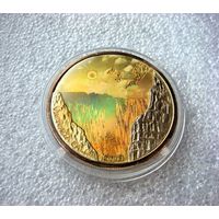 10 франков 2003 год. Конго. Водопад Виктория. Серебро. Голограмма. Редкая.