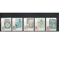 Польша-1957,(Мих.1020-1024) *  , Флора, Цветы (полная серия)