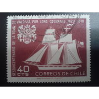 Чили 1970 парусник, герб и флаг