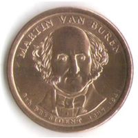 1 доллар США 2008 год 8-й Президент Мартин Ван Бюрен _состояние XF+/аUNC