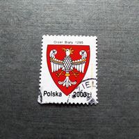 Марка Польша 1992 год Герб