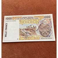 Финальная распродажа! Кот - дИвуар 1000 франков 2002 г.