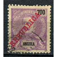 Португальские колонии - Ангола - 1911 - Надпечатка REPUBLICA на 700R - [Mi.102] - 1 марка. Гашеная.  (Лот 127AO)