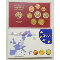 Германия 2003 J Официальный годовой набор Евро монет Пруф