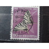 Швейцария 1951 Бабочка