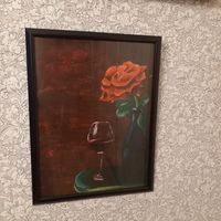 Картина "Роза и вино", размер 30 на 40