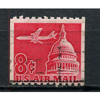 США - 1962 - Авиалайнер над Капитолием - [Mi. 836xC] - полная серия - 1 марка. Гашеная.  (Лот 13CD)
