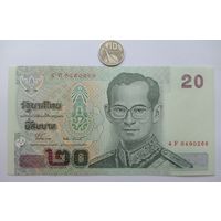Werty71 Таиланд 20 бат 2003 2007 UNC банкнота 2006