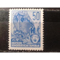 ГДР 1955 Стандарт, 50 пф.** Михель- 15,0-30,0 евро