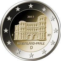 2 евро 2017 Германия F Рейнланд-Пфальц UNC из ролла
