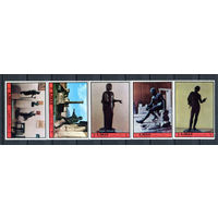 Аджман (ОАЭ) - 1972г. - Античные бронзовые статуи - полная серия, MNH [Mi 2241-2245] - 5 марок - сцепка