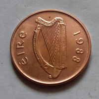 2 пенса, Ирландия 1988 г., магнит, AU