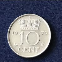 Нидерланды 10 центов 1975