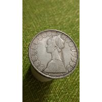 Италия 500 лир 1958 г ( первый год тиража , серебро )