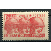 Французские колонии - Тунис - 1944г. - солдаты - 1 марка - полная серия, MNH с маленькой потёртостью на клее [Mi 261]. Без МЦ!