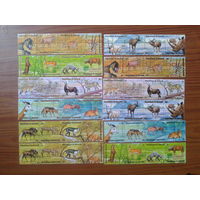 Бурунди 1975 Фауна Полная серия 48 марок, 12 сцепок
