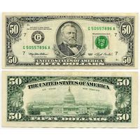 США. 50 долларов (образца 1993 года, G, Иллинойс, P494)