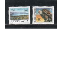 Югославия-1990,(Мих.2452-2453)  ** , Фауна,Птицы (полная серия)