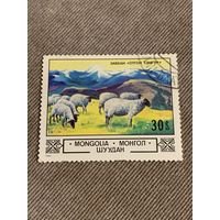 Монголия 1982. Отара овец. Марка из серии