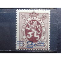 Бельгия 1931 Стандарт, герб** Надпечатка нового номинала