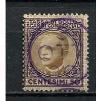 Королевство Италия - 1931 - Фискальная марка налог на расходы 50c - 1 марка. Гашеная.  (LOT ES7)-T10P36