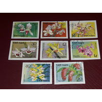 Вьетнам 1979 Флора. Цветы. Полная серия 8 марок (б/з)