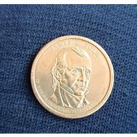 1 доллар   2009  президент США  Полк  Джеймс Нокс James Knox Polk