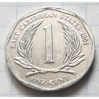 Восточные Карибы 1 цент, 2004    ( 6-7-1 )