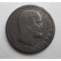 Дания 4 скиллинг-ригсмёнта 1854 серебро .38-100