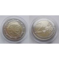 2 евро 2009 г. Словения - 10 лет экономическому и валютному союзу UNC