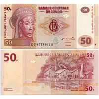 Конго. 50 франков (образца 2007 года, P97, G&D, широкая зп, UNC)
