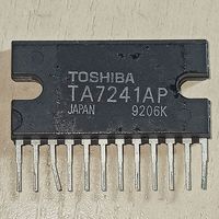 TA7241AP. Двухканальный аудио усилитель мощности 19 Вт. 9-18V. 2x5.8W/4 Ohm УНЧ. Toshiba Japan. TA7241