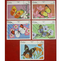 Куба. Бабочки. ( 5 марок ) 1984 года. 11-8.