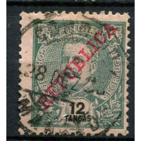 Португальские колонии - Индия - 1911 - Король Карлуш I и надпечатка REPUBLICA 12T - [Mi.234] - 1 марка. Гашеная.  (Лот 124BH)