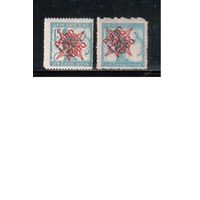 Югославия-1920(Мих.46)  ** , Стандарт, Надп. , Служебные марки, 2 типа(1)
