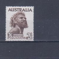 [1025] Австралия 1952. Абориген. БЕЗ КЛЕЯ. Кат.5 е.