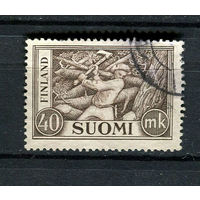 Финляндия - 1952 - Дровосек - [Mi. 406] - полная серия - 1 марка. Гашеная.  (Лот 191AK)