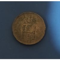Монета полушка НI 1854 год